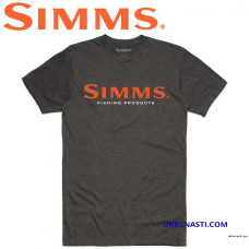 Футболка Simms Logo T-Shirt Charcoal Heather